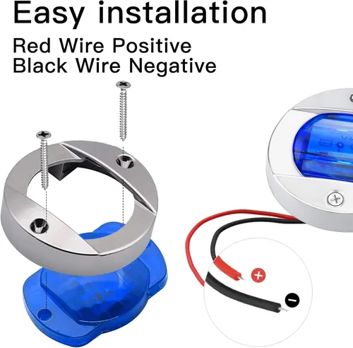 Miniatura 3 de ALFU Bule DC12V 6 LED Lateral Luces de Navegación Luces de Navegación Impermeable Marina Barco Yate Redondo Popa Anclaje Luces Lámpara de Cortesía