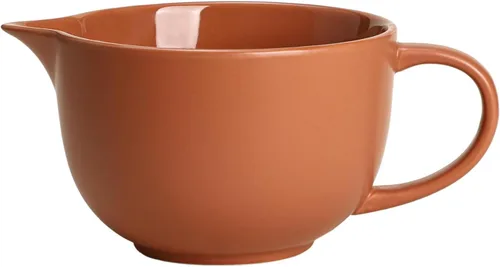 Miniatura 10 de Gaolinci Tazón de cerámica simple de color sólido para cocina, cuenco grande de 1 cuarto de galón, con boquilla de vertido y mango