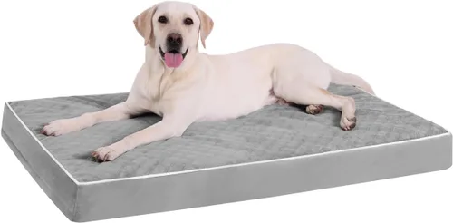 Miniatura 10 de KSIIA Cama Extra Grande para Perro para Almohadilla de Jaula, Cama Impermeable para Perro con Funda Extraíble y Lavable, Espuma Tipo Caja de Huevos