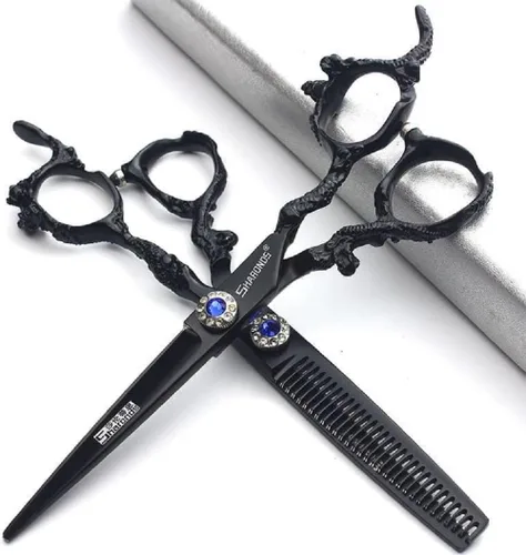 Miniatura 11 de Tijeras de corte de pelo, tijeras profesionales de peluquería de 6 pulgadas, uso doméstico para hombre, mujer, adultos, niños, bebés