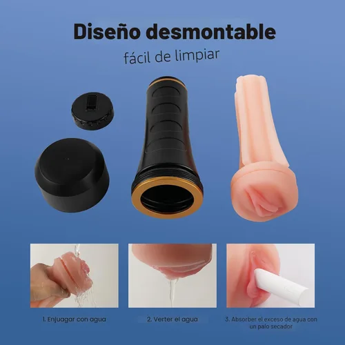 Miniatura 6 de Tracy's Dog® Masturbadores masculinos para adultos, juguetes sexuales realistas con textura de bolsillo, vagina hombre masturbación Stroker (negrura)