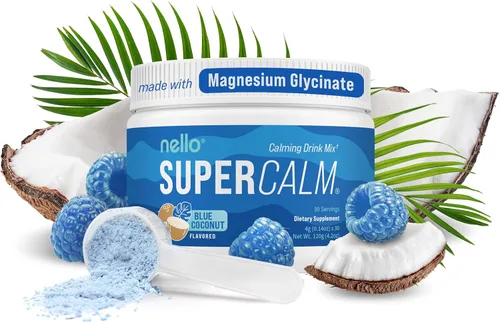 Miniatura 12 de Nello Supercalm - Mezcla de bebida en polvo, reductor de cortisol y ayuda para dormir, L Teanina, Ashwagandha Ksm-66, Magnesio Glicinato, Vitamina