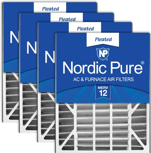 Miniatura 14 de Nordic Pure 20x25x5 (tamaño real: 19 3/4 x 24 1/4 x 4 7/8) Filtro de CA Air Bear MERV 13 Plus Carbon 4 Pack