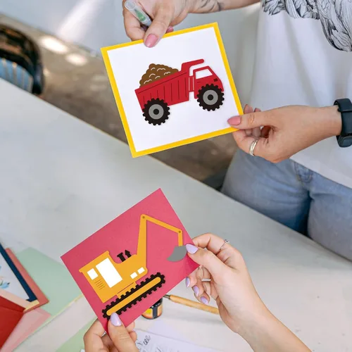Miniatura 3 de GLOBLELAND Troqueles de corte para automóviles y camiones para hacer tarjetas, grúa y cisterna, troqueles para manualidades, álbumes de recortes