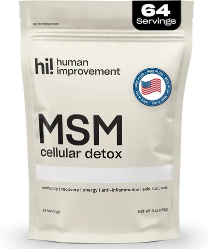 Polvo MSM puro | Polvo de azufre orgánico para piel, cabello y uñas | Desintoxicación celular, salud articular, refuerzo inmune y aumento de energía