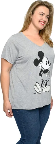Miniatura 6 de Disney Camiseta con cuello en V para mujer, estampado de Mickey Mouse