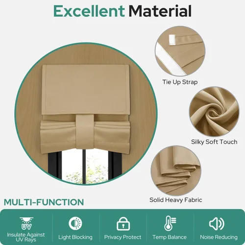 Miniatura 6 de HOMEIDEAS Cortinas Opacas para Aula para Puerta Principal, Cubierta de Ventana de Puerta de Aula, Persianas de Privacidad con Aislamiento Térmico