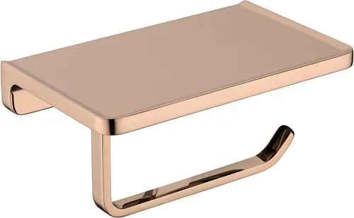 Miniatura 15 de TRUSTMI Soporte de papel higiénico con estante para teléfono, accesorios de baño, dispensador de rollo de pañuelos, almacenamiento, montaje en Oro