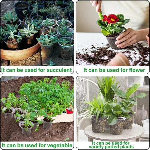 Miniatura 7 de winemana Bandeja de inicio de semillas de 4 pulgadas para semillas de lechuga de hierbas vegetales, macetas para plantas de interior y tierra