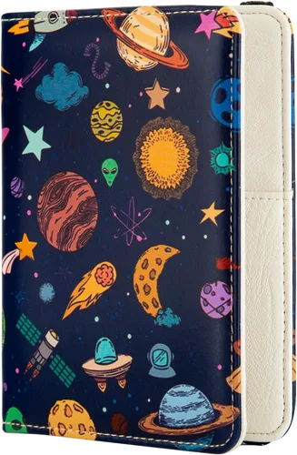 Miniatura 8 de Soporte para pasaporte para mujer, cartera de viaje con bloqueo RFID, funda de cuero para tarjetas, organizador de documentos de viaje, tarjetero