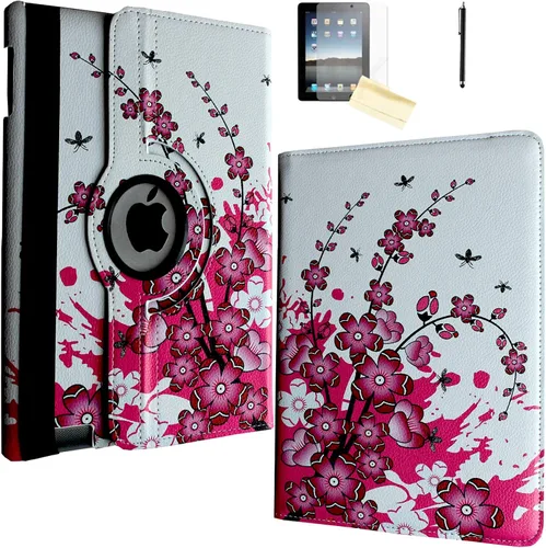 Miniatura 18 de Funda iPad 2, Funda iPad 3, Funda iPad 4, JYtrend (R) Soporte Rotatorio cierre magnético auto encendido/ apagado para iPad 2/3/4 A1395 A1396 A1397