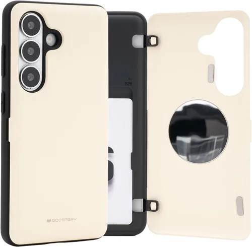 Miniatura 40 de GOOSPERY Funda tipo cartera para Samsung Galaxy S22 Ultra, [tarjetero] parachoques magnético de puerta con cierre automático, cubierta protectora