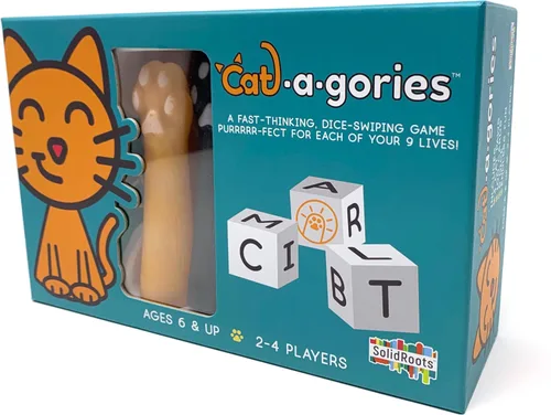 Miniatura 9 de Spin Master Games, SolidRoots Cat-a-gories, juego de dados de aprendizaje de vocabulario, diversión para la noche de juego familiar, 2-4 jugadores