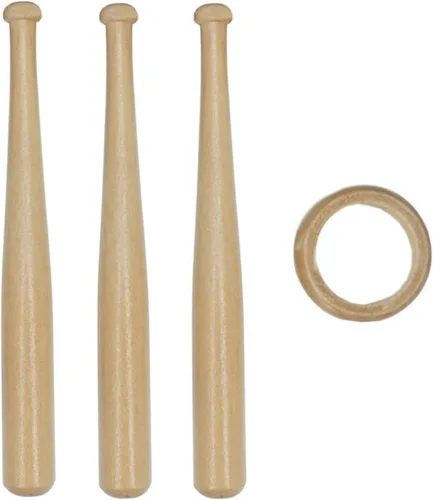 Miniatura 2 de TIHOOD Soporte de béisbol Soporte de béisbol Soporte de madera Base de bola Soporte de exhibición 4 paquetes