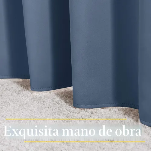 Miniatura 6 de NICETOWN - Cortinas de ventana con aislamiento térmico y ojales, para oscurecer la habitación, tratamientos de ventana para dormitorio, sala de Azul