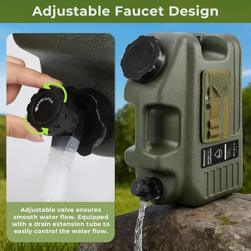 Miniatura 5 de Hanaoyo Camping Water Jug with Spigot, Water Container BPA Free Water Storage with Tool Bag, Portable Water Tank Emergency Water Storage for Hiking