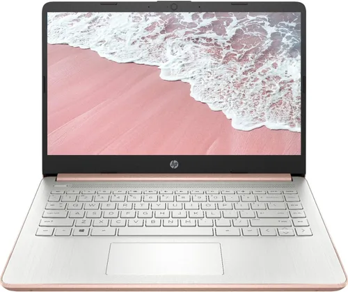 HP Laptop delgada y ligera HD 2022 de 14 pulgadas, procesador Intel de cuatro núcleos, 8 GB de RAM, 64 GB de almacenamiento, batería de larga