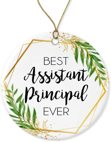 Adorno de Navidad de asistente principal – Regalo para subdirector – El mejor asistente de director del mundo – Mejor asistente principal jamás