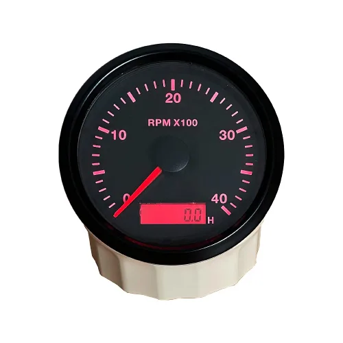 Miniatura 6 de ELING Tacómetro universal Medidor RPM con medidor de horas ajustable y alarma RPM 0-12000RPM 3.346 in con retroiluminación Negro+Negro