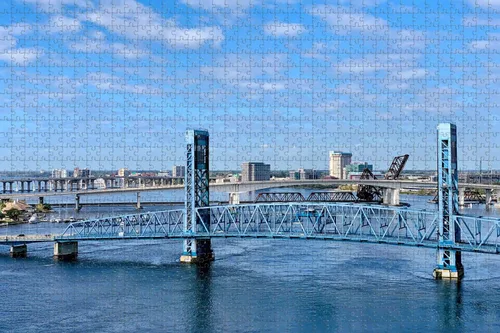 Florida Jacksonville Bridge USA Rompecabezas para adultos 1000 piezas de madera regalo de viaje recuerdo