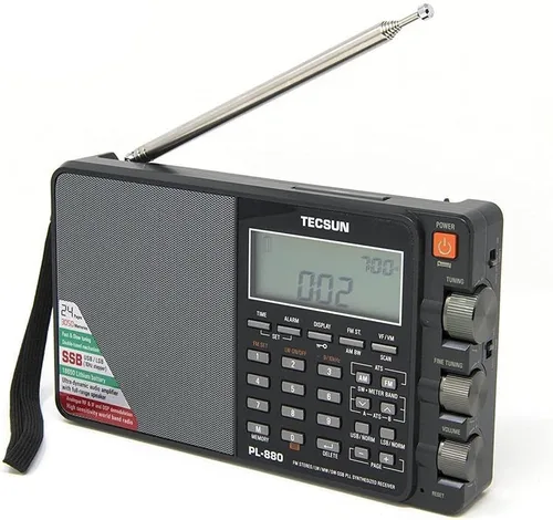 Miniatura 3 de Tecsun PL880 radio portátil digital, receptor de doble conversión con sintetizado por PLL, frecuencia AM/FM, de onda corta y onda larga