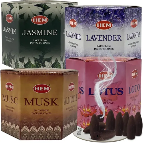 Miniatura 12 de Paquete variado de conos de incienso de reflujo para fuente de humo, neblina, cascada aromática y esterilla #4