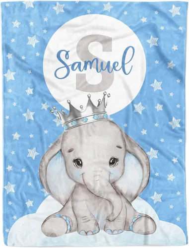 Miniatura 12 de Arteaga Mantas de bebé personalizadas para niños, manta de bebé de vehículos de construcción personalizada, 100% poliéster, edredón, azul, 30 x 40