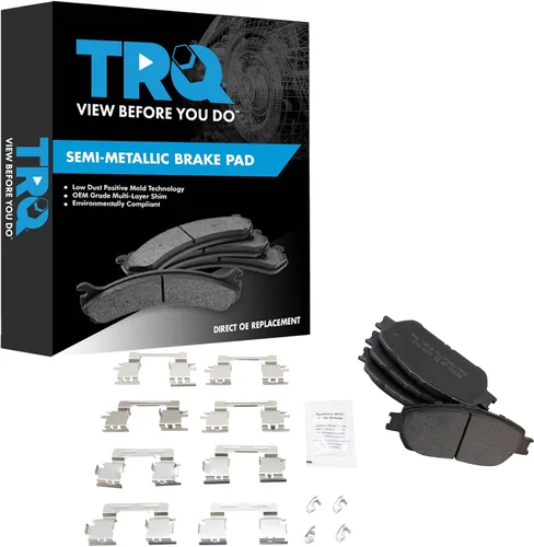 Miniatura 206 de TRQ Pastillas de freno delanteras semi metálicas compatibles con Ford Expedition 2018-2021 F-150 2018-2020 Lincoln Navigator 2018-2022