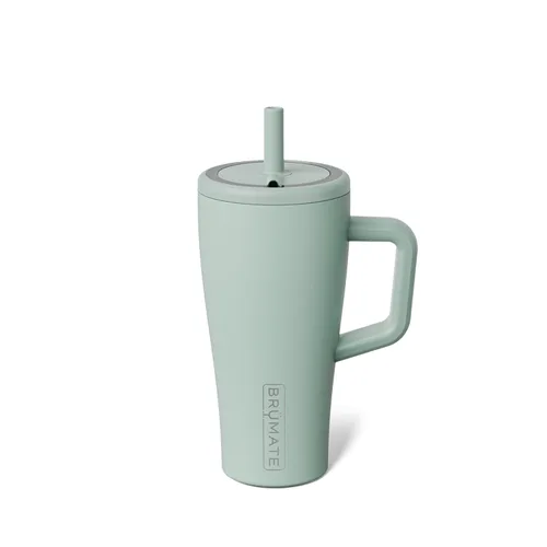 Miniatura 31 de BrüMate Era Vaso térmico con asa y pajilla, 40 onzas, 100% a prueba de fugas, con tapa, hecho de acero inoxidable, base apta para portavasos, moca