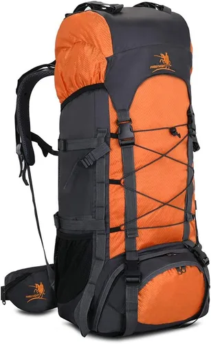 Bseash Mochila impermeable de 60L con marco interno para senderismo, camping, con cubierta para lluvia, mochila grande para viajes al aire libre