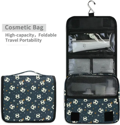 Miniatura 4 de Neceser colgante de viaje -326 - Kit de fútbol para maquillaje, organizador de cosméticos para hombres y mujeres