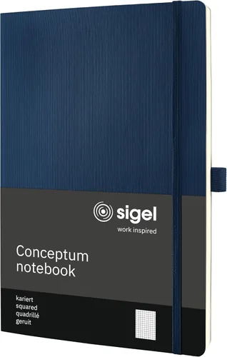 Miniatura 21 de Sigel CO310, CONCEPTUM Notebook, aprox. A4 (7,4 x 10,6 pulg.), cuadrado, tapa blanda, negro, con numerosas características