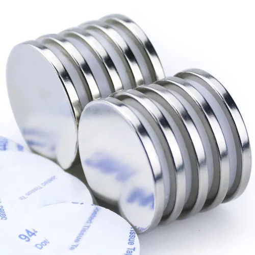 Miniatura 20 de DIYMAG Paquete de 12 imanes fuertes con adhesivo de doble cara, 1.26 x 0.12 pulgadas, redondo, permanente, potente, disco de neodimio, imán