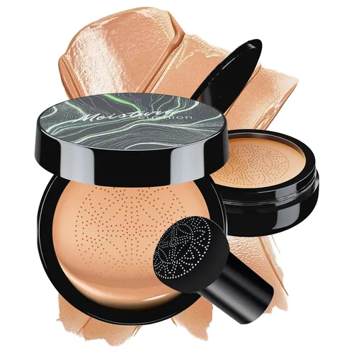 Mushroom Head Air Cushion CC Cream - Base de maquillaje facial BB Cream para piel madura, corrector hidratante que ilumina larga duración, tono de