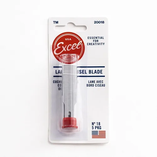 Miniatura 7 de Excel Blades Cuchillas de repuesto de cincel de madera #18, acero de alto carbono de 1/2 pulgada, paquete de 100 unidades para cuchillos