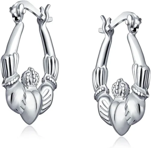 Miniatura 2 de BFF Love - Pendientes de aro para mujer (plata de ley 925, 1 pulgada), diseño celta irlandesa