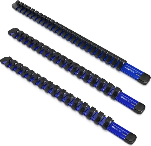 Enchufes rieles de aluminio., Azul