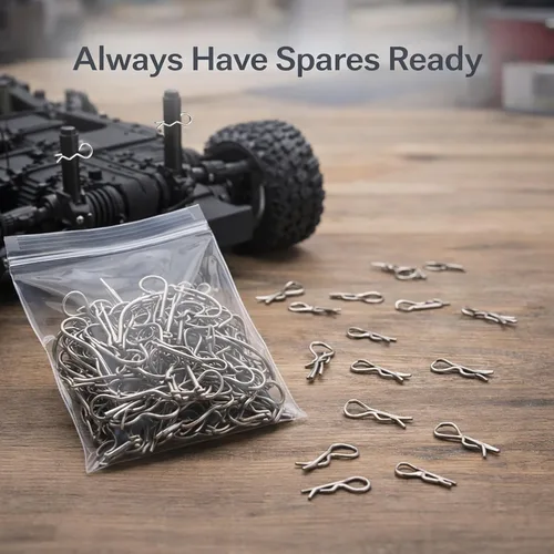 Miniatura 5 de 50 piezas de clips de cuerpo de coche RC inoxidable R Pins adecuados para todos 1/8th 1/10th 1/12th Scale Traxxas Redcat HPI Himoto HSP Exceed RC