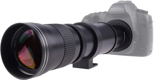 Lente teleobjetivo zoom de 16.535-31.496 in F/8.3-16 con lente teleconvertidor de 2 X y anillo adaptador de montaje T2/T a PK para cámaras K-5 K-7