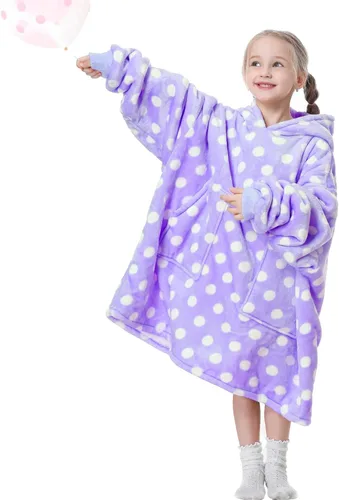 Miniatura 15 de Aemicion - Manta con capucha tipo sudadera tamaño grande, vellón Sherpa con mangas y bolsillo, unisex para adultos, ideal para hogar, oficina