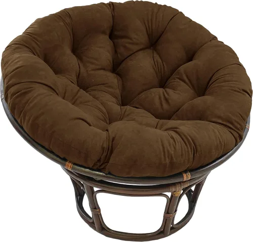 Miniatura 5 de Cojín de microgamuza para sillón papasan, color sólido, de Blazing Needles Vino tinto