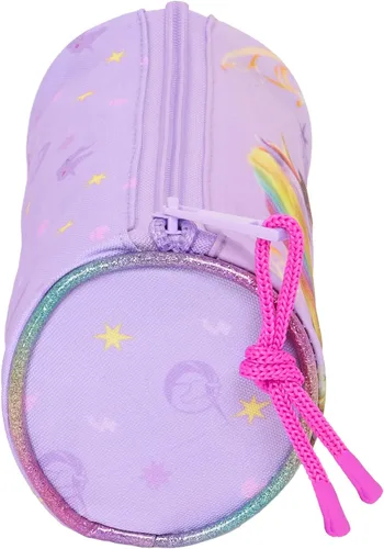 Miniatura 3 de safta Unicorn Academy - Estuche redondo para niños, ideal para niños de 5 a 14 años, cómodo y versátil, calidad y resistencia, 7.9 x 2.8 in, morado