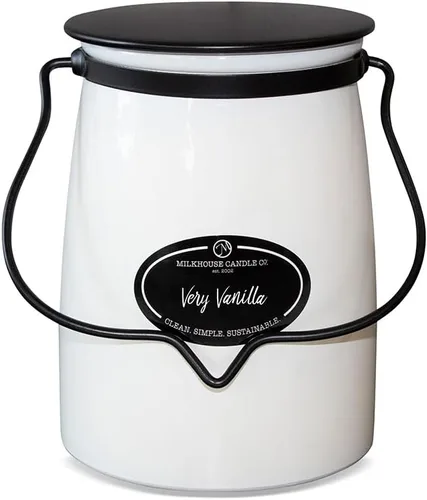 Miniatura 43 de Milkhouse Candle Company Vela de soja de manzana y caramelo, rodajas de manzana, canela, perfumada a vainilla dulce, tarro de mantequilla de 16