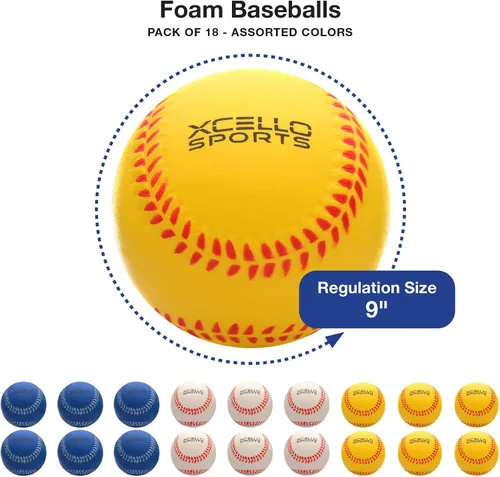 Miniatura 2 de Xcello Sports Béisbol de espuma Asst.