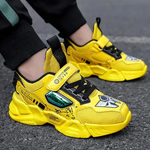 Miniatura 5 de WZRUISEN Kids Boys Sports Shoes Casual Shoes Mesh Breathable Trend Fashion Children's Basketball Shoes Sports Running Shoes