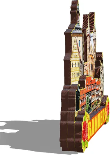 Miniatura 2 de Bamberg Alemania - Imán de madera 3D para nevera, recuerdos coleccionables, decoración hecha a mano