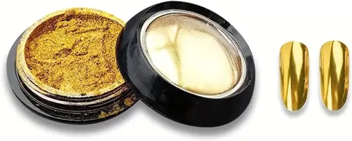 Miniatura 5 de Kit de polvo de uñas cromado dorado de 3 frascos, arte de uñas con efecto espejo metálico para esmalte de gel, juego de cobre dorado (cobre)