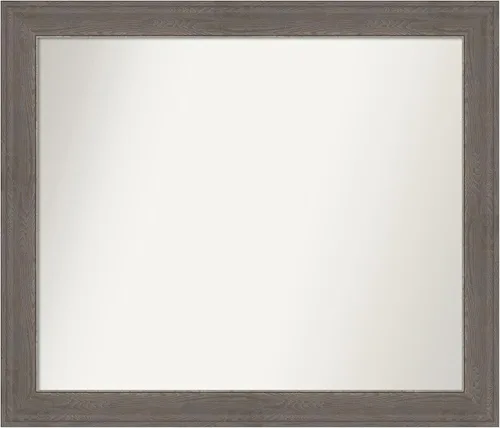 Miniatura 120 de Amanti Art Espejo de pared personalizado no biselado (24.5 x 24.5 pulgadas), marco gris marrón alta, varios tamaños personalizados, espejo de baño