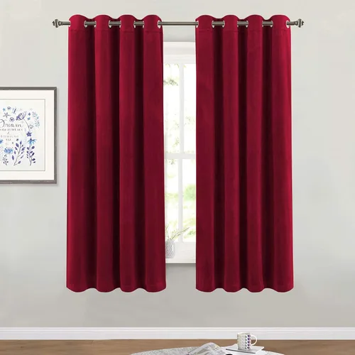 Miniatura 57 de StangH Cortinas de Terciopelo Grueso Sólido - Juego de Tratamiento de Ventanas con Oscurecimiento Moderado para Dormitorio, Cortinas/Cortinajes