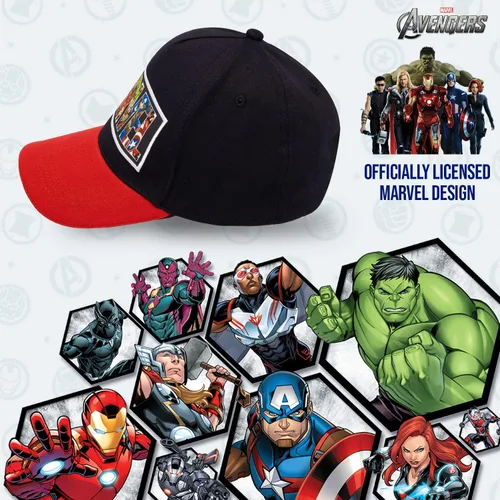 Miniatura 9 de Marvel Gorra de béisbol de Capitán América, Ironman, Avengers y Hulk para niños – Sombrero de los Vengadores para jóvenes de 5 a 14 años